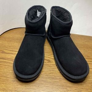 Koolaburra By Ugg Black Suede Shearling Boots 1114851 Pull On Comfort Size 7M